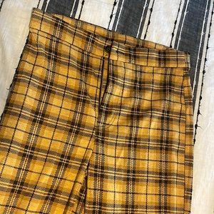 High Waisted Plaid Skinny Pants